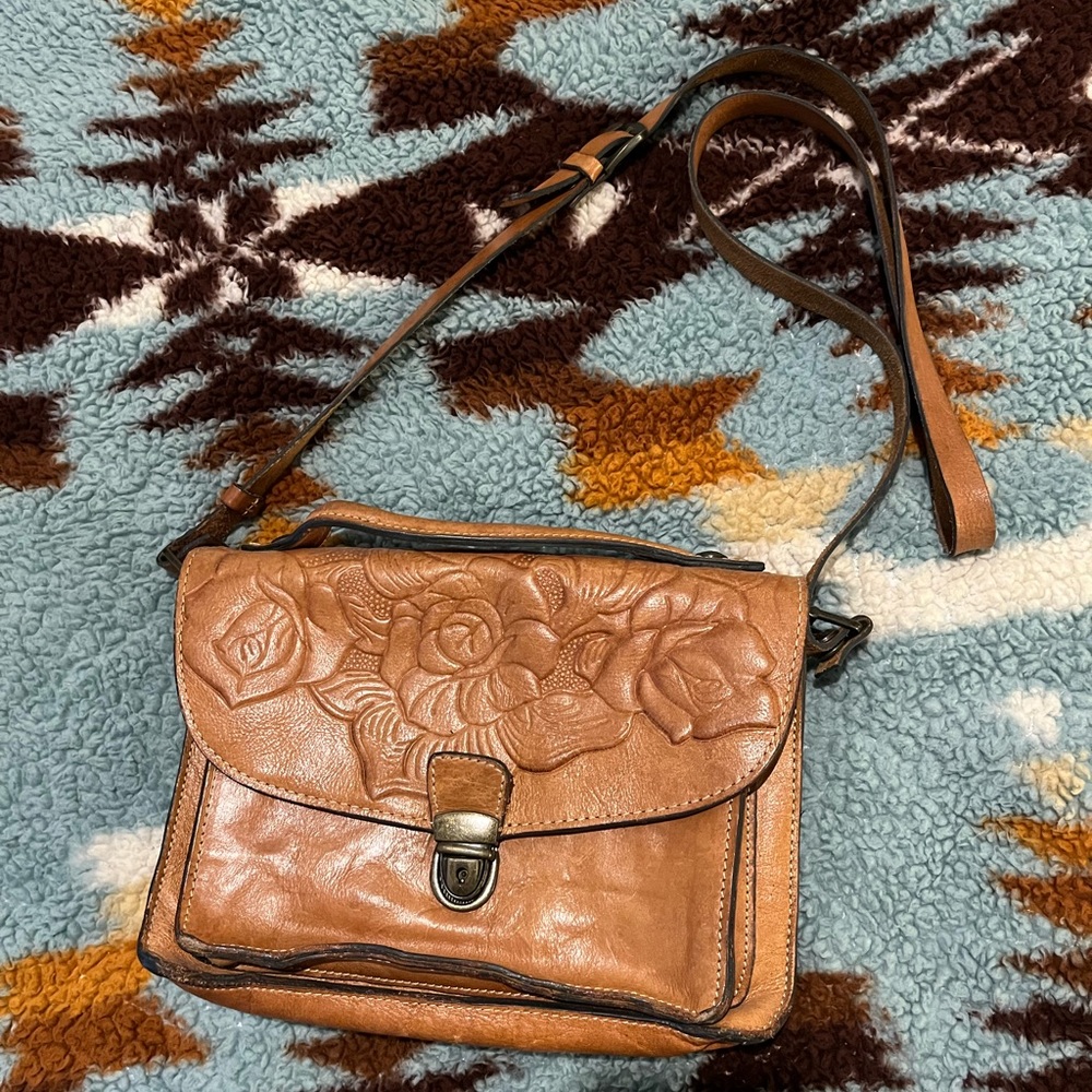 Patricia Nash Tooled Leather Crossbody Bag